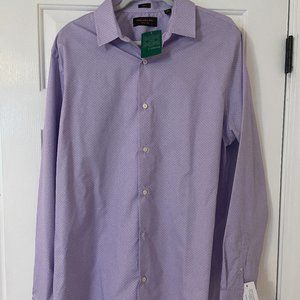 Men's XL Tall Purple Fairlane & Sons Easy Care Button Up Dress Shirt